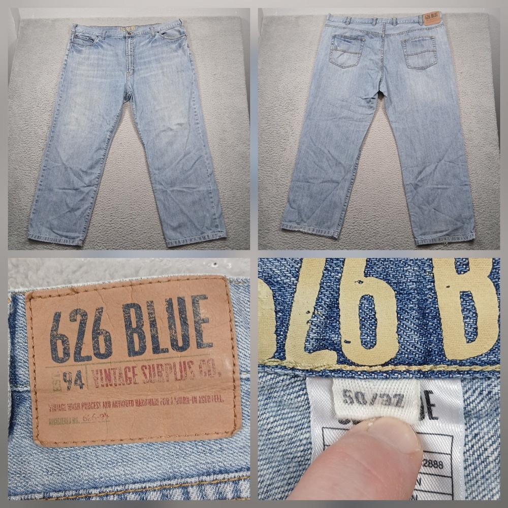 Levi's‎ 626 Blue Vintage Supply Jeans Mens 50x30 Light Wash Denim